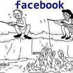 Boys and Girls funny Cartoon Photo for Facebook